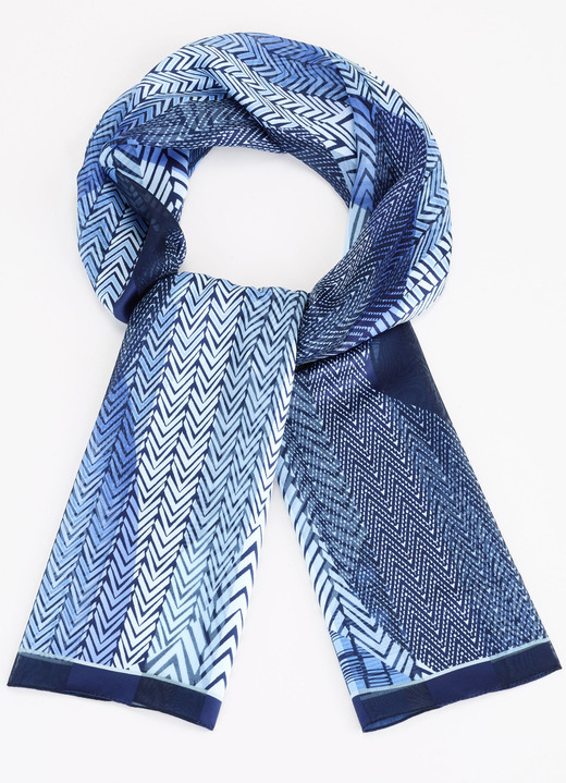 Sjaals - Sjaal met fantasiemotief, in Farbe BLEU-NACHTBLAU-GRAU-SCHWARZ Ansicht 1