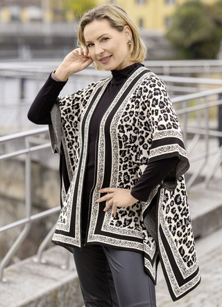 Poncho in jacquardmotief
