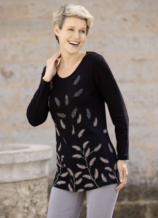 Shirt met contrasterende print