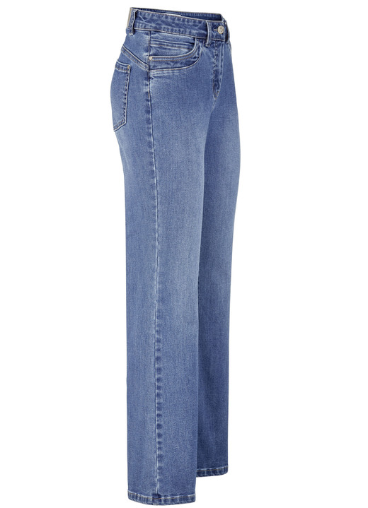 Broek met knoop- en ritssluiting - 5-pocket jeans, in Größe 017 bis 050, in Farbe JEANSBLAU Ansicht 1