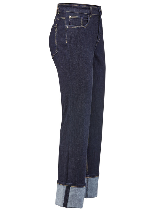Broek met knoop- en ritssluiting - Magische jeans met oprolbare boorden Broek met knoop- en ritssluiting - Magische jeans met oprolbare boorden, in Größe 017 bis 050, in Farbe DUNKELBLAU