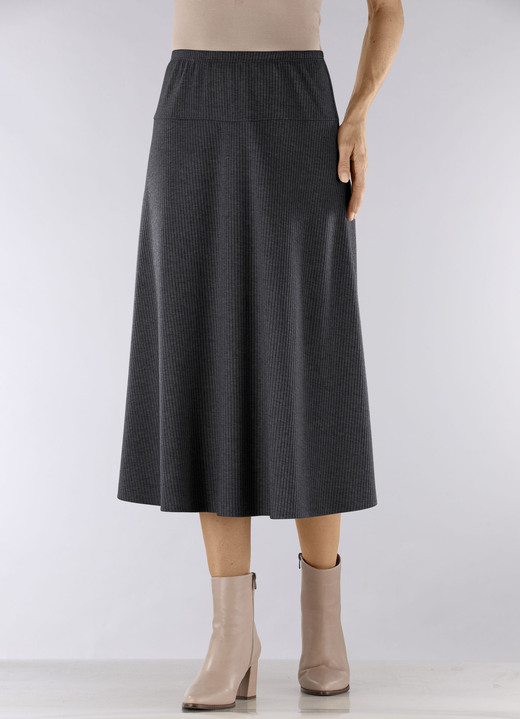 Effen - Rok in een comfortabele pull-on stijl, in Größe 018 bis 054, in Farbe ANTRACIET MOTIEF Ansicht 1