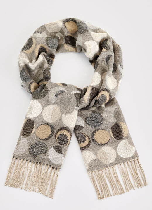 Sjaals - Sjaal met fantasiemotief, in Farbe CAPPUCCINO-CAMEL-MOKKA-BEIGE Ansicht 1