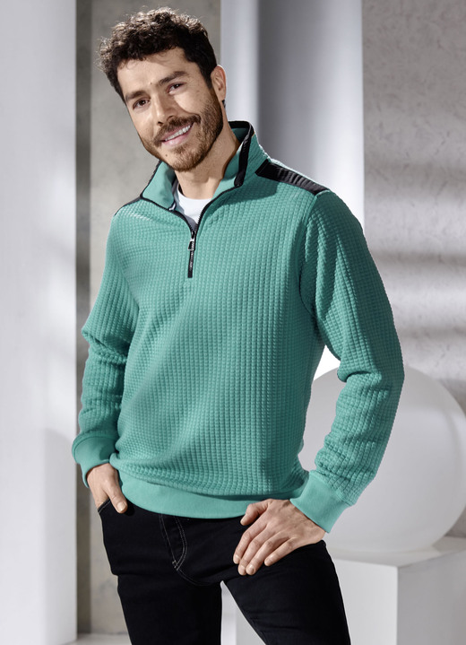 Sweatshirts - Troyer met structureel ontwerp Sweatshirts - Troyer met structureel ontwerp, in Größe 046 bis 062, in Farbe MINT