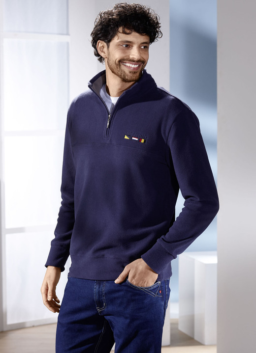 Sweatshirts - Fleece trui in 3 kleuren Sweatshirts - Fleece trui in 3 kleuren, in Größe 046 bis 064, in Farbe MARINE