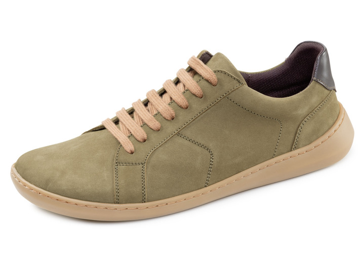 Instappers & veterschoenen - GINO GALANTE, comfortabele herenschoenen op blote voeten, met uitneembaar voetbed, in Größe 040 bis 046, in Farbe OLIV Ansicht 1