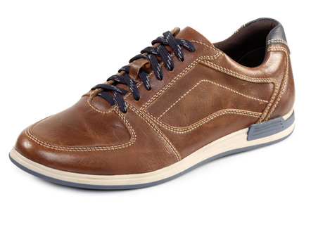 GINO GALANTE, klassieke heren veterschoenen, met blauwe bies