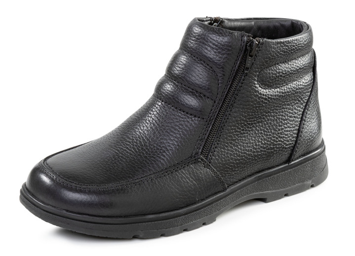 Laarsjes - GINO GALANTE, gevoerde herenlaarzen, winterschoenen, met lamsvacht, in Größe 040 bis 046, in Farbe SCHWARZ Ansicht 1