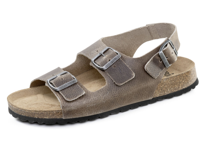 Sandalen & slippers - GINO GALANTE, klassieke herensandalen, breedte H, met verstelbare sluitingen, in Größe 040 bis 046, in Farbe TAUPE Ansicht 1