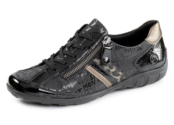 Instappers & veterschoenen - Remonte, comfortabele damessneakers, breedte G, met uitneembaar voetbed, in Größe 036 bis 043, in Farbe ZWART-BRONS Ansicht 1