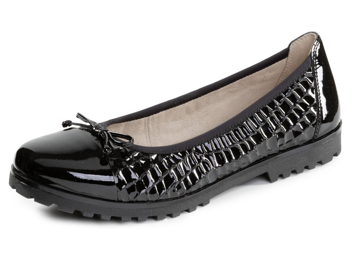 Pumps & ballerina - ELENA EDEN, elegante damesballerina's, breedte G, met elastische band, in Größe 036 bis 042, in Farbe ZWART Ansicht 1