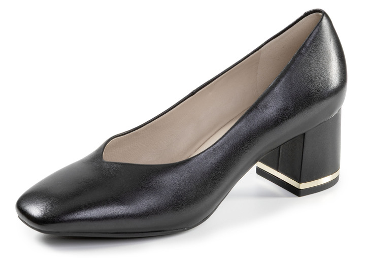 Pumps & ballerina - ELENA EDEN, elegante damespumps, wijdte G, met leren voering, in Größe 3 1/2 bis 8, in Farbe SCHWARZ Ansicht 1