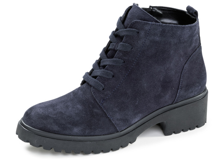 Laarzen & laarsjes - Waldläufer, comfortabele dames enkellaarsjes, winterschoenen, breedte H, met uitneembaar voetbed, in Größe 3 1/2 bis 8, in Farbe MARINE Ansicht 1