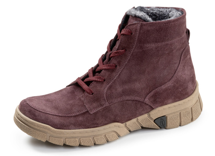 Laarzen & laarsjes - Waldläufer, gevoerde dames enkellaarsjes, winterschoenen, breedte H, met uitneembaar voetbed, in Größe 3 1/2 bis 8, in Farbe BORDEAUX Ansicht 1