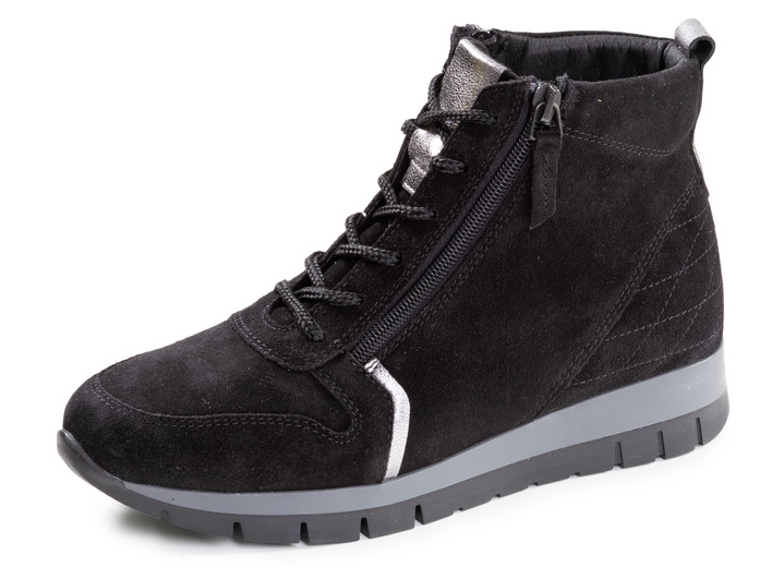 Laarzen & laarsjes - ELENA EDEN, gevoerde dameslaarzen, winterschoenen, breedte G, met uitneembaar voetbed, in Größe 036 bis 042, in Farbe ZWART Ansicht 1