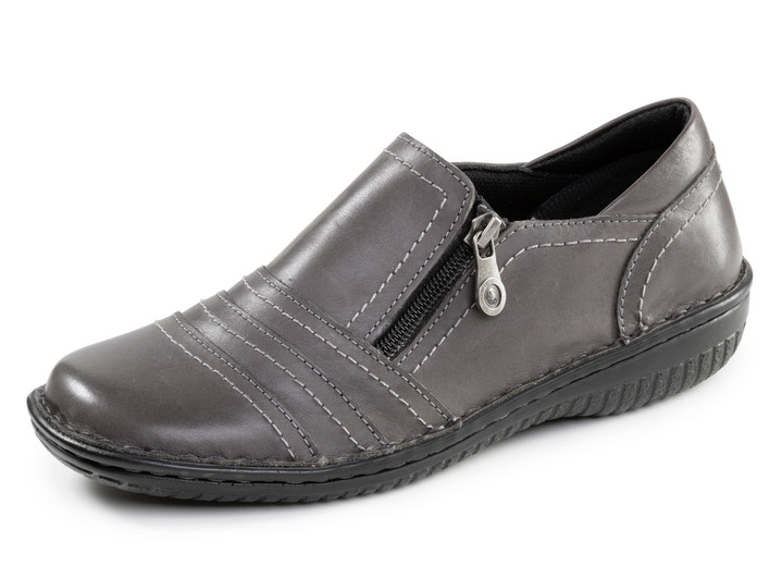 Instappers & veterschoenen - ELENA EDEN, comfortabele damespantoffels, breedte G, met uitneembaar voetbed, in Größe 036 bis 042, in Farbe GRIJS Ansicht 1