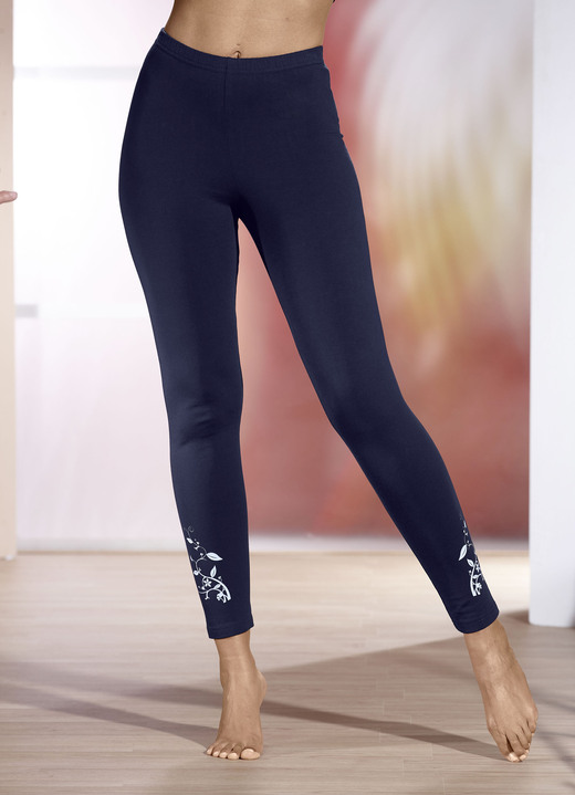 Leggings - Twee-pack lange leggings, in Größe 036 bis 054, in Farbe 1X SCHWARZ, 1X MARINE Ansicht 1