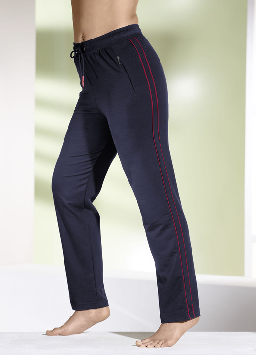 Vrijetijds pantalons - Broek met elastische tailleband rondom, in Größe 018 bis 054, in Farbe MARINE Ansicht 1