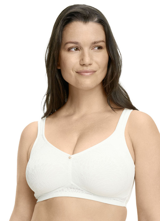 Soft-BH - Susa bh met gevoerde elastische kant, in Größe 075 bis 100, in Cup D, in Farbe SEKT Ansicht 1