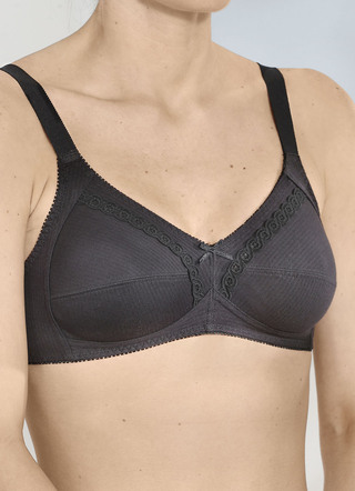 Naturana twopack bh met decoratieve kanten band in de cups
