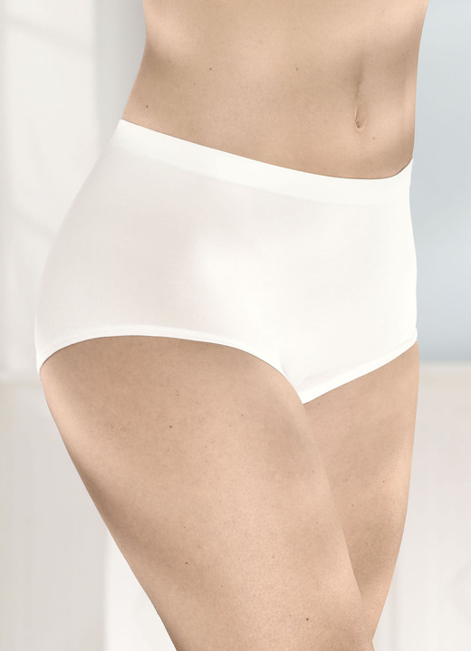 Slips - Sloggi two-pack slips zonder zijnaden, in Größe L (44/46) bis XXL (52/54), in Farbe ECRU Ansicht 1