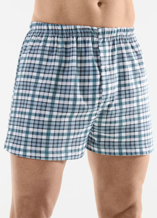 Vierpack boxershorts met knoopsluiting