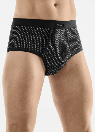 Vierdelige slip met gulp van fijne jersey