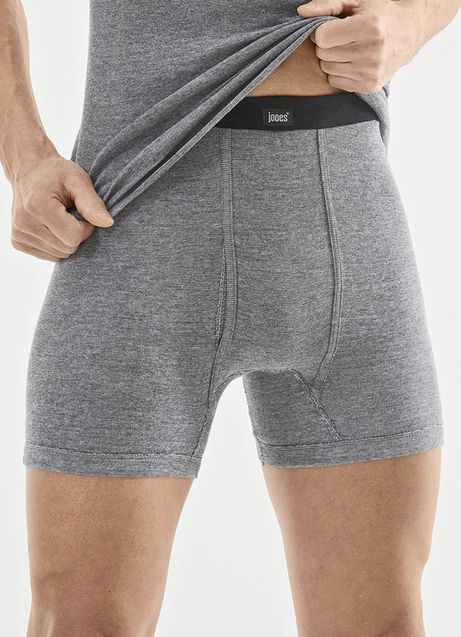 Slips & broeken - Vierpack onderbroeken met garengeverfd strependesign, in Größe 005 bis 014, in Farbe 4X SCHWARZ-WEISS Ansicht 1