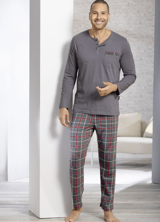 Twee-pack pyjama's met knoopjes aan de voorkant