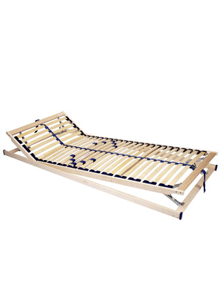 Veerhouten frame met elastische veerhouten latten