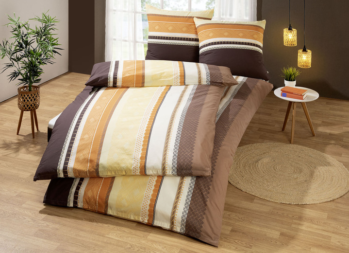 Beddengoed - ‘DOBNIG’ beddengoedset, in Größe 111(40/80 cm + 135/200 cm) bis 412 (voordeelset 2), in Farbe GROEN-YLLOW Ansicht 1