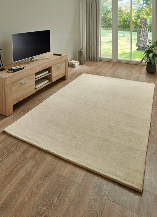 Modern - Bruggen en tapijten van scheerwol, in Größe 101 (Brug, 40 x 60 cm) bis 292 (tapijt, 250 x 350 cm), in Farbe BEIGE Ansicht 1