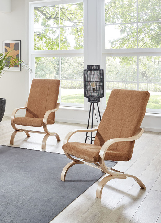 Stoel - Maatvaste fauteuil, in Farbe AARDE, in Ausführung Beuken frame Ansicht 1