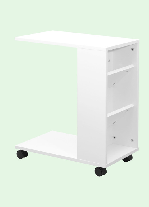 Kleine meubels - Functionele trolley, in Farbe WEISS Ansicht 1
