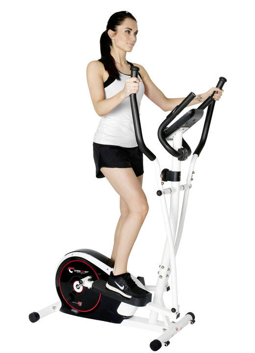 Fitnessapparatuur - Christopeit Crosstrainer CT3, in Farbe WIT-ZWART-ROOD Ansicht 1