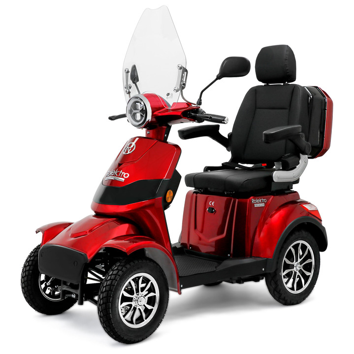 Elektrische mobile - Rolektro Battery Quad - Duurzaam, mobiel onderweg, in Farbe ROT Ansicht 1