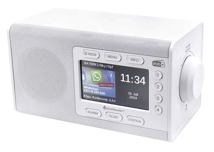 Muziekapparaten - Radio met DAB+, in Farbe WIT Ansicht 1