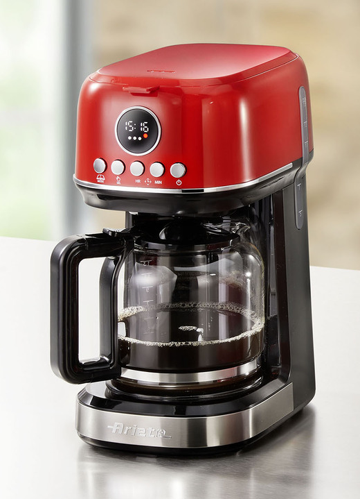 Keukenapparaten-series - Ariete moderna ontbijtserie in retrodesign, in Farbe ROOD, in Ausführung Koffiezetapparaat Ansicht 1