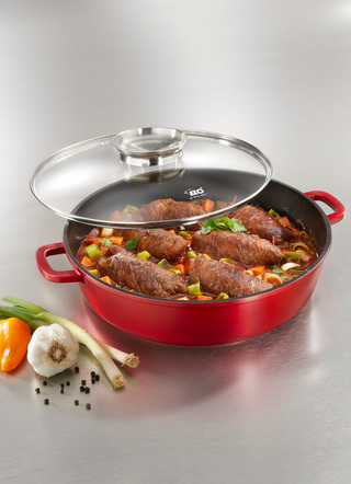 Robuuste serveerpan met antiaanbaklaag