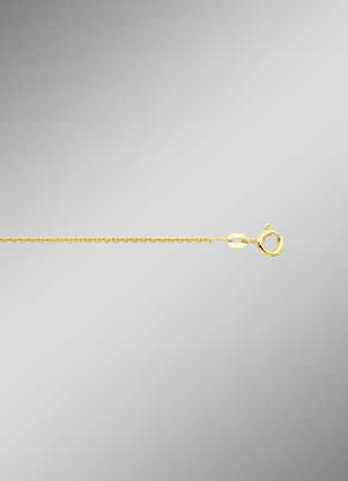 Prachtig speelse, vergulde ronde ankerketting van 925 zilver