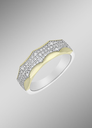 Verfijnd design – damesring met synthetische zirkonia
