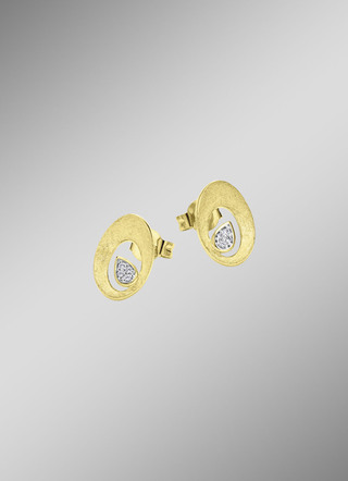 Schitterende glans: oorbellen met 8 diamanten