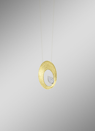 Elegante blikvanger: hanger met 11 diamanten