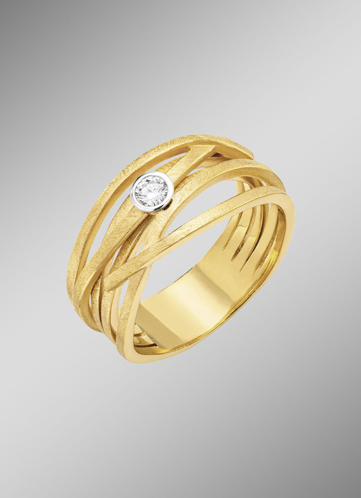 Ringen - Edele damesring met diamant, in Größe 160 bis 220, in Farbe  Ansicht 1