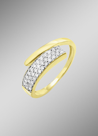 Elegante damesring met diamanten