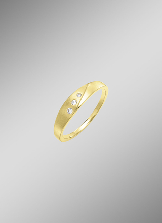 Moderne damesring met zirkonia