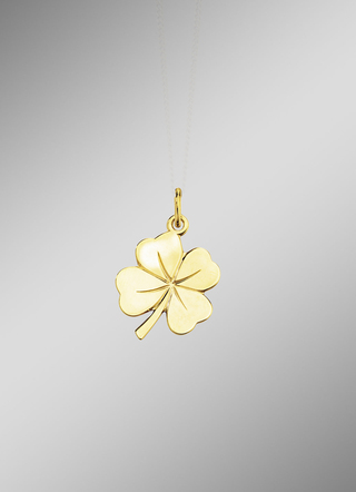 Gouden klaver hanger