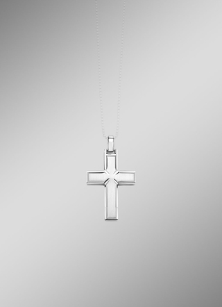 Zilveren kruis hanger