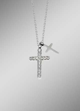 Expressieve ketting met synthetische zirkonia