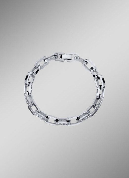Heren modesieraden - Voor hem en haar: elegante armband met fonkelende kristallen, in Farbe  Ansicht 1